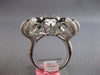 EXTRA LARGE 3.94CT DIAMOND & BLACK ENAMEL 18K WHITE GOLD 3D FLOWER COCKTAIL RING