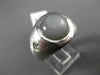 ESTATE LARGE 9.50CT DIAMOND & AAA STAR SAPPHIRE 14KT WHITE GOLD MENS RING #26279