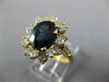 4.55CT DIAMOND AAA SAPPHIRE 18KT YELLOW GOLD OVAL & ROUND FLOWER ENGAGEMENT RING