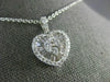 ESTATE LARGE 1.38CT DIAMOND 18KT WHITE GOLD ROUND & BAGUETTE HEART PENDANT 26599