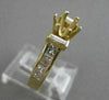 ESTATE 1.58CTW DIAMOND 18K YELLOW GOLD ENGAGEMENT RING SEMI MOUNT SETTING #20656