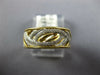 ESTATE WIDE .19CT DIAMOND 18KT 2 TONE GOLD 3D LEAF INFINITY ANNIVERSARY RING