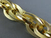 ESTATE LARGE AND LONG 18K YELLOW GOLD 3D OVAL INTERTWINING LINK BRACELET #26106
