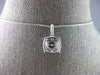 .43CT DIAMOND 14KT WHITE GOLD ROUND & BAGUETTE CLUSTER FILIGREE FLOATING PENDANT