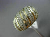LARGE 2.0CT ROUND & BAGUETTE DIAMOND 14KT YELLOW GOLD 3D WAVE ANNIVERSARY RING