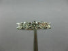 WIDE 1.25CT ROUND DIAMOND 14KT WHITE GOLD 3D 5 STONE WEDDING ANNIVERSARY RING