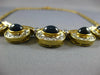 LARGE & LONG 16.0CT DIAMOND & AAA SAPPHIRE 18KT YELLOW GOLD LOVE KNOT NECKLACE