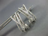 ESTATE WIDE .73CT DIAMOND 18K WHITE GOLD 3D CRISS CROSS CLIP ON HANGING EARRINGS