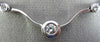 ESTATE 1.44CT DIAMOND 14K WHITE GOLD SOLITAIRE ETOILE BY THE YARD NECKLACE #2044