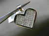 ESTATE EXTRA LARGE 2.60CT DIAMOND 14KT WHITE GOLD 3D HEART LOVE HANGING PENDANT