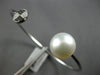 .12CT WHITE & BLACK DIAMOND & SOUTH SEA PEARL 18K WHITE GOLD PIE BANGLE BRACELET