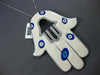 EXTRA LARGE 1.0CT DIAMOND & ENAMEL 14K WHITE GOLD CHAMSA DOUBLE SIDED PENDANT