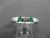 ESTATE 1.71CT DIAMOND & AAA COLOMBIAN EMERALD 14K WHITE GOLD ETERNITY RING 22293