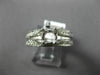 ESTATE LARGE .48CT DIAMOND 14K WHITE GOLD ROUND SEMI MOUNT ENGAGEMENT RING 11734