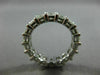 LARGE 5.06CT PRINCESS DIAMOND 14KT WHITE GOLD ETERNITY WEDDING ANNIVERSARY RING