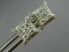 ESTATE .54CT DIAMOND 14K YELLOW GOLD SQUARE CLUSTER FILIGREE SCREW BACK EARRINGS