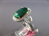 EXTRA LARGE 6.38CT DIAMOND & AAA EMERALD 18K 2 TONE GOLD 3D HALO ENGAGEMENT RING