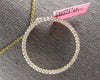 LARGE .84CT DIAMOND 14K YELLOW GOLD CLASSIC CIRCLE OF LIFE LOVE FLOATING PENDANT