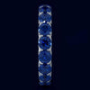 4.25CT AAA SAPPHIRE 14KT WHITE GOLD CLASSIC SHARED PRONG ETERNITY FUN LOVE RING