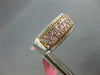 ESTATE WIDE 1.33CT WHITE & PINK DIAMOND 18K WHITE & ROSE GOLD ANNIVERSARY RING