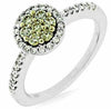 .51CT WHITE & FANCY YELLOW DIAMOND 14KT WHITE GOLD CLUSTER FLOWER HALO FUN RING