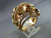 ESTATE LARGE 1.69CT DIAMOND 18KT ROSE GOLD MULTI ROW CRISS CROSS WAVE FUN RING