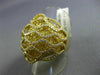 ESTATE LARGE 4.49CT DIAMOND YELLOW SAPPHIRE 18KT YELLOW GOLD MULTI WAVE FUN RING