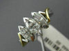 ESTATE WIDE .93CT DIAMOND 14K TWO TONE GOLD 3D 3 STONE INFINITY ANNIVERSARY RING