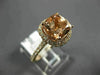 ESTATE LARGE 2.16CT DIAMOND & AAA MORGANITE 14KT ROSE GOLD HALO ENGAGEMENT RING