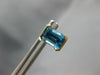 1.92CT AAA BLUE TOPAZ 14KT YELLOW GOLD CLASSIC SEMI BEZEL STUD EARRINGS #27663