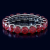 4.25CT AAA RUBY 14KT WHITE GOLD 3D CLASSIC SHARED PRONG ETERNITY FUN LOVE RING