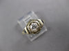 ANTIQUE ART DECO .28CT OLD MINE DIAMOND & AAA SAPPHIRE 18K WHITE GOLD RING 27192