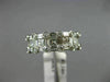 WIDE 1.40CT ROUND PRINCESS & BAGUETTE DIAMOND 14KT WHITE GOLD WEDDING RING #1346