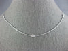 EXTRA LONG .90CT DIAMOND 14K WHITE GOLD DIAMOND BY THE YARD CLASSIC LOVE PENDANT