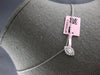.22CT DIAMOND 14KT WHITE GOLD ROUND & MARQUISE HALO SOLITAIRE FLOATING PENDANT