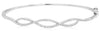 ESTATE .50CT DIAMOND 14KT WHITE GOLD 3D ROUND INFINITY LOVE CUFF BANGLE BRACELET