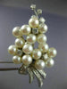 ANTIQUE LARGE 1.50CT OLD MINE DIAMOND & AAA PEARL PLATINUM 3D BROOCH PIN 23635