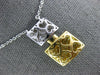 ESTATE LARGE .88CT DIAMOND 18KT WHITE & YELLOW GOLD 3D DOUBLE SQUARE FUN PENDANT
