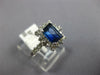 WIDE 1.60CT DIAMOND & AAA SAPPHIRE 14KT WHITE GOLD EMERALD CUT ENGAGEMENT RING
