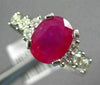 ESTATE 1.60CT DIAMOND & AAA OVAL CUT RUBY 14KT ROSE GOLD CLASSIC ENGAGEMENT RING