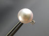 .09CT DIAMOND & AAA LIGHT PINK SOUTH SEA PEARL 14KT WHITE GOLD 3D STUD EARRINGS