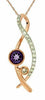 ESTATE .36CT DIAMOND & AAA AMETHYST 14K ROSE GOLD 3D ROUND INFINITY LOVE PENDANT