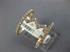 ESTATE WIDE .67CT DIAMOND 18KT ROSE GOLD 3D ZIG ZAG DOUBLE BAR FUN RING