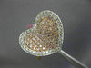 ESTATE .97CT WHITE & PINK DIAMOND 18KT ROSE GOLD HEART SHAPE INFINITY LOVE RING
