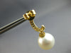 ESTATE LARGE .48CT DIAMOND & AAA SOUTH SEA PEARL 18KT YELLOW GOLD FUN HANGING EARRINGS