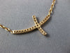 ESTATE .23CT DIAMOND 18KT ROSE GOLD 3D SIDEWAYS CLASSIC CROSS NECKLACE