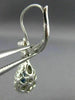 ANTIQUE 2.04CT DIAMOND & AAA SAPPHIRE 14KT WHITE GOLD 3D HANGING EARRINGS 18254