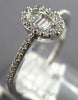 ESTATE .20CT DIAMOND 14KT WHITE GOLD ROUND & BAGUETTE OVAL FRIENDSHIP LOVE RING
