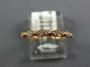 ESTATE .09CT DIAMOND 14KT ROSE GOLD 2MM MARQUISE SHAPE FILIGREE ANNIVERSARY RING