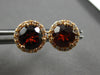 2.30CT DIAMOND & AAA GARNET 14KT ROSE GOLD 3D CLASSIC ROUND HALO STUD EARRINGS